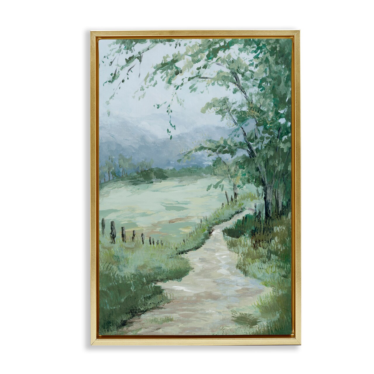 Stupell Industries Green Country Landscape Floater Framed Canvas Wall Art Design by Jacob Q